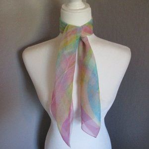 1960s sheer pastel scarf